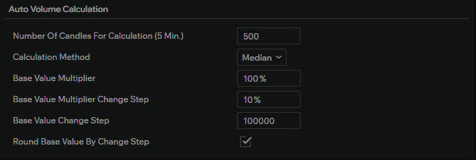 Auto volume calculation