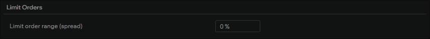 Limit order settings in the order book